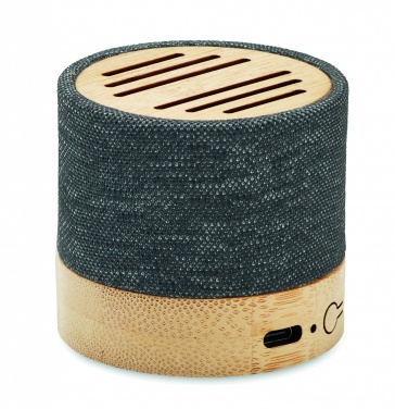 Logo trade advertising product photo of: Bamboo RPET wireless speaker